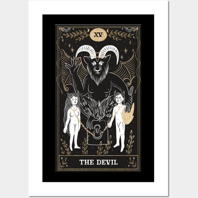 The Devil Tarot Card Wall Art by moonlobster